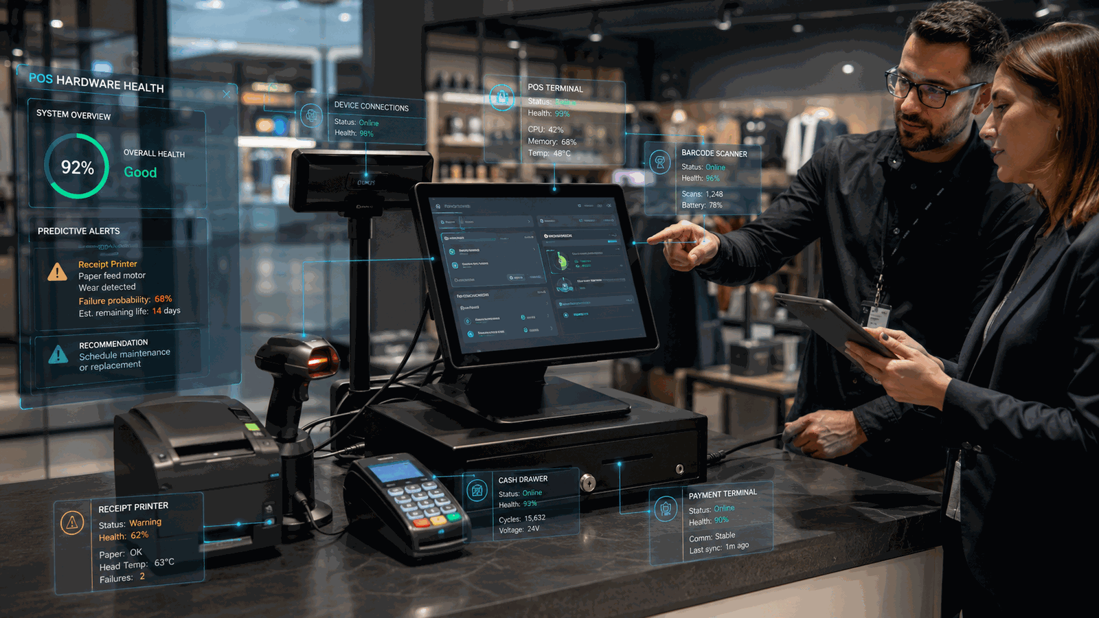 Hardware monitorado no PDV